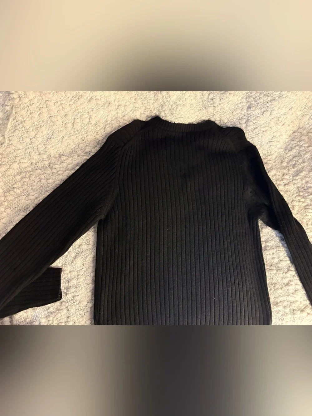 J. Crew Men's Black Ribbed V-Neck Sweater